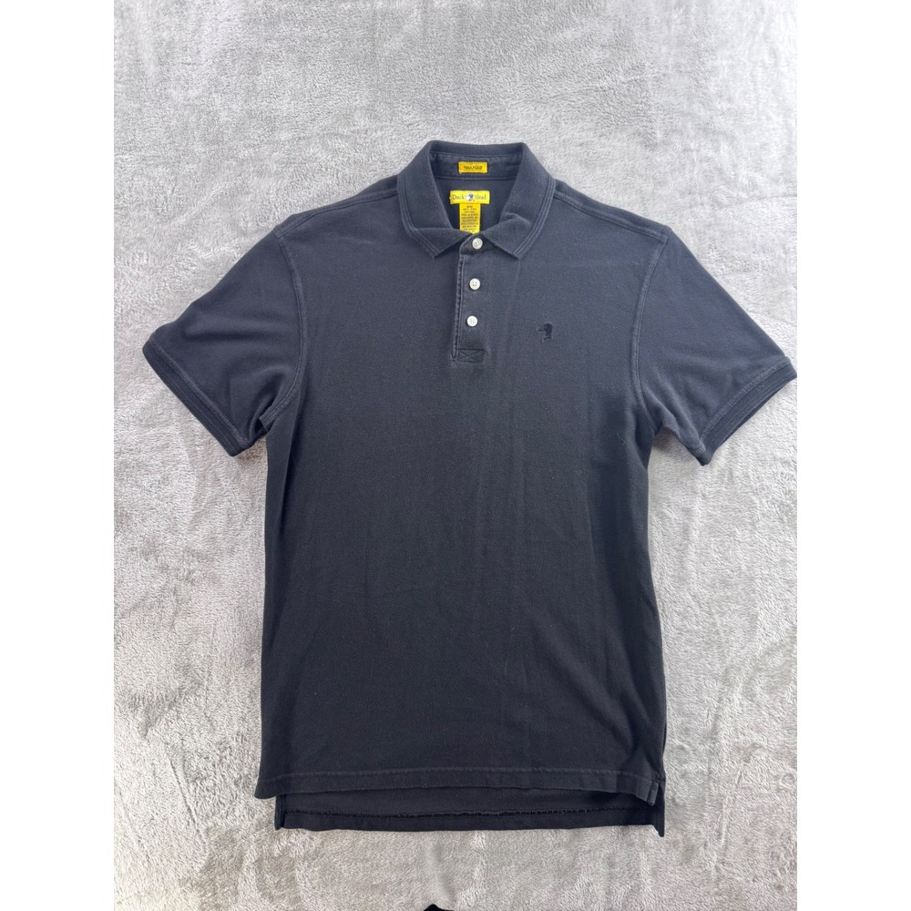 Duck Head Mens Medium Pima Pique Polo Shirt Charcoal Gray Short Sleeve Cotton